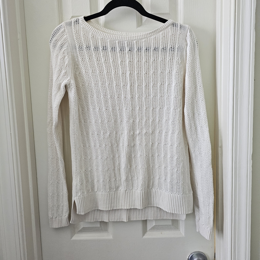 Loft Sweater Small White pullover